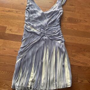 Anna Molinari Dress in Silver and Cream